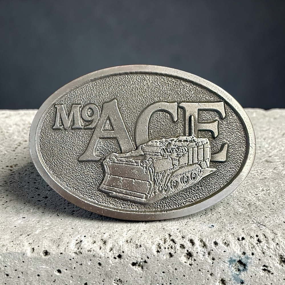 M9 Ace Earth Mover Tank Vehicle Dozer Vintage Belt Buckle EUC